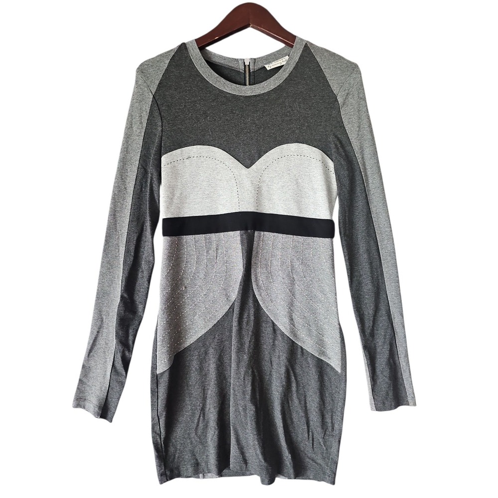 Torn Ronny Kobo Sweetheart Bustier Stretch Knit Colorblock Dress Size‎ M Z376-24